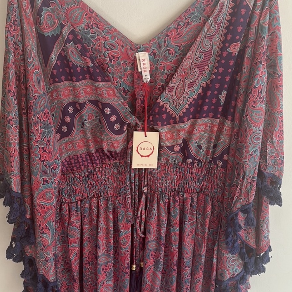 RAGA Electric Love Colorful Patterned Maxi Dress Size M Anthropologie NWTS - Picture 4 of 8